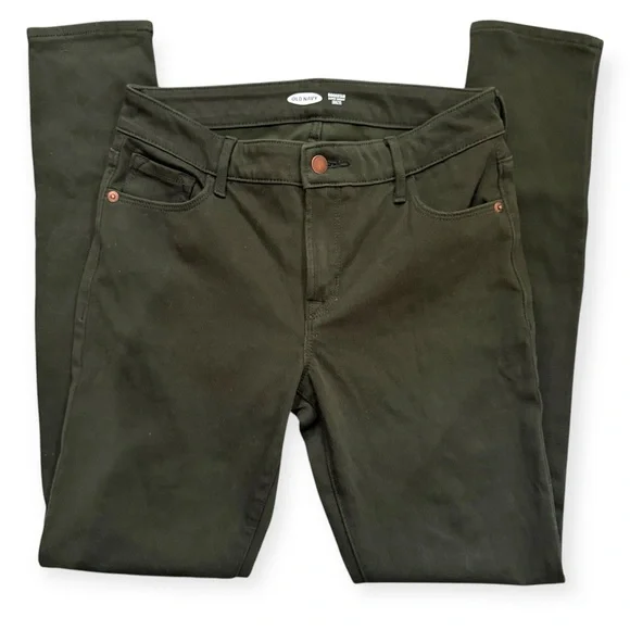 Old Navy Olive Green Super Skinny Rockstar Jeans - Picture 3 of 11